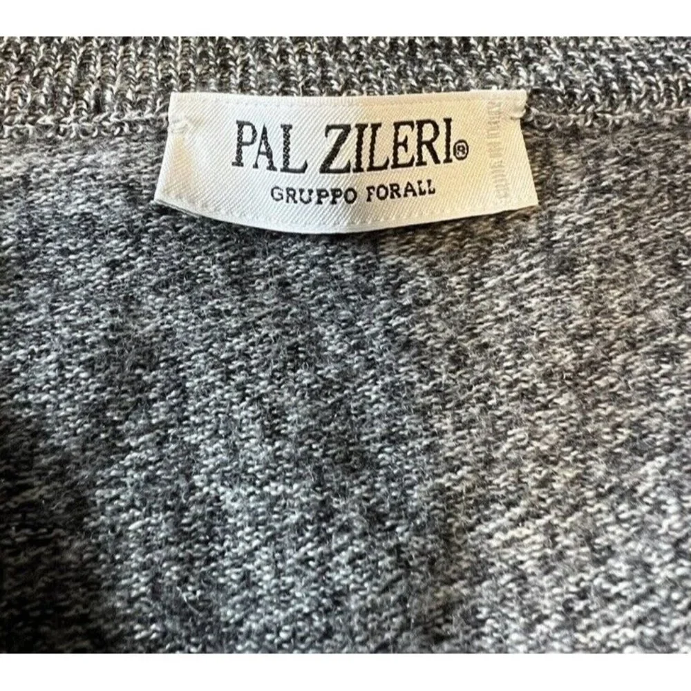 Pal‎ Zileri Mens Wool V Neck Sweater size Measured Luxury Formal Office